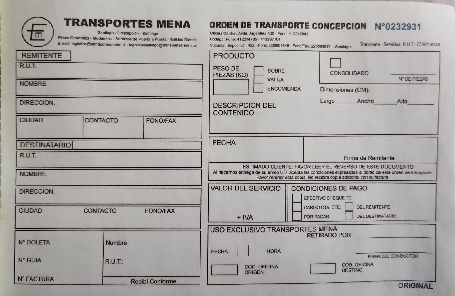 Ejemplo de comprobante manual